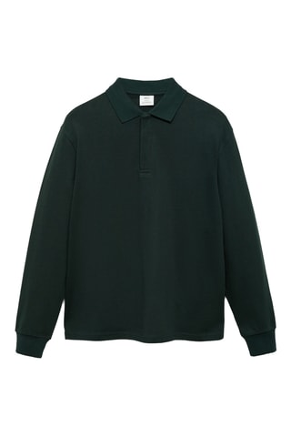 Sweat-shirt polo 100 % coton - Vert