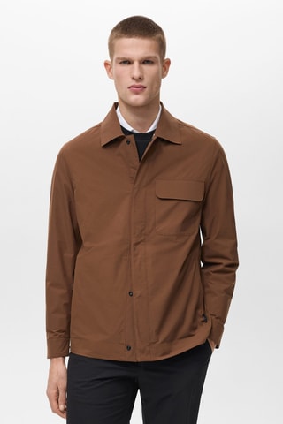 Veste résistante à l'eau poches - Orange