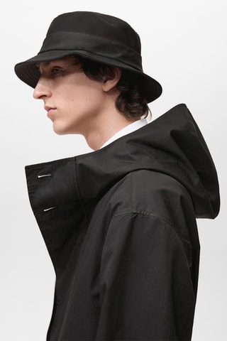 Trench ceinture à capuche - Noir