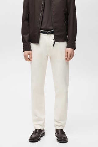 Jean selvedge tapered -fit - Blanc cassé