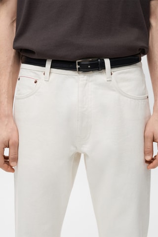 Jean selvedge tapered -fit - Blanc cassé