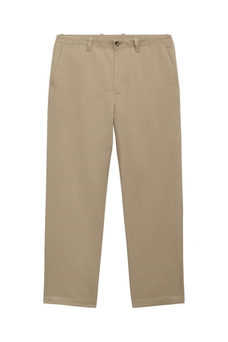 Pantalon lin mélangé regular-fit - Beige