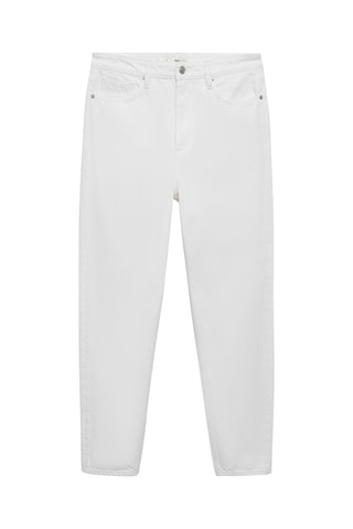 Jean court coupe carotte - Blanc cassé