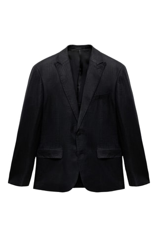 Veste costume Amalfi 100 % lin slim-fit - Noir