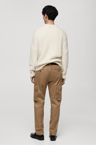 Pantalon cargo coton regular-fit - Marron