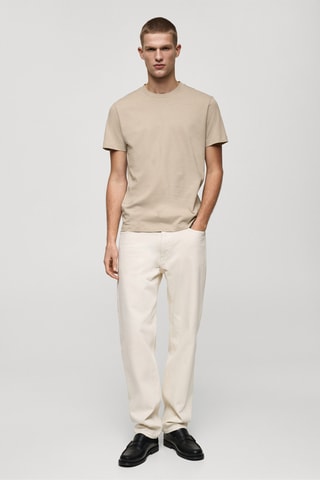 Chemise coton slim fit - Ecru