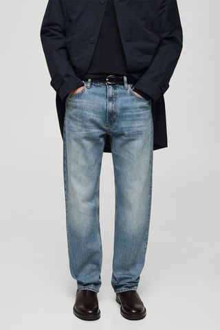 Jean Moby straight-fit usé - Bleu