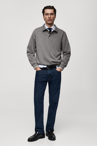 Sweat-shirt polo regular-fit - Anthracite