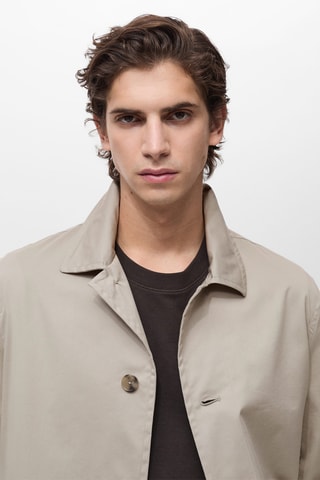 Trench coton résistant à l'eau - Gris glacier