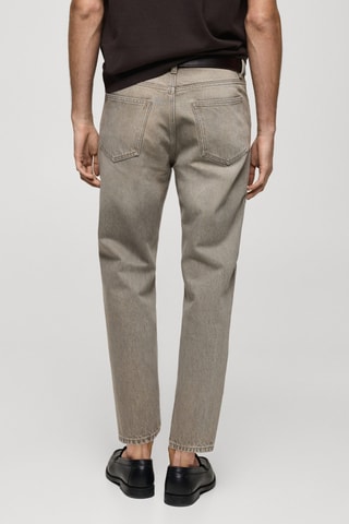 Jean court coupe carotte - Gris denim