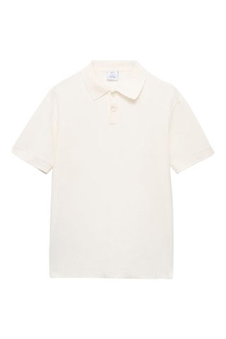 Polo maille structure - Blanc