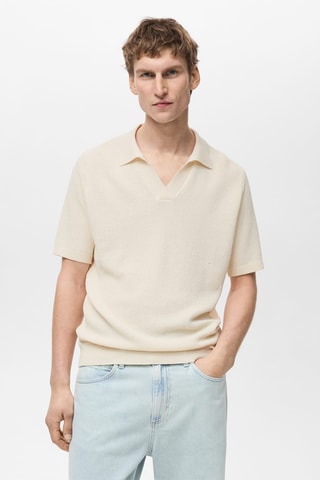 Polo maille fine - Ivoire