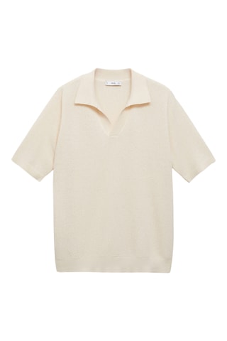 Polo maille fine - Ivoire