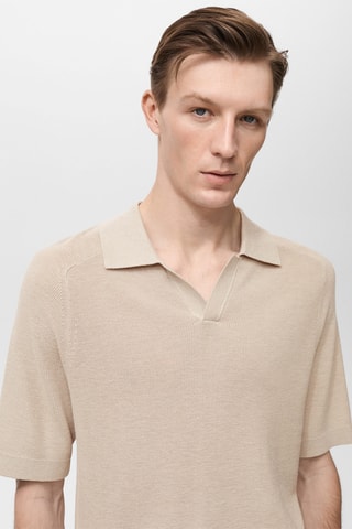 Polo maille structure - Sable