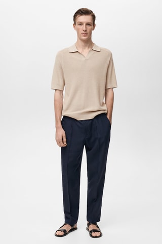 Polo maille structure - Sable