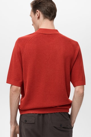 Polo maille structure - Rouge