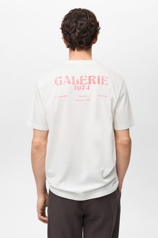 T-shirt coton message - Blanc