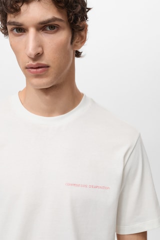 T-shirt coton message - Blanc