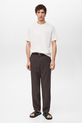 T-shirt coton message - Blanc