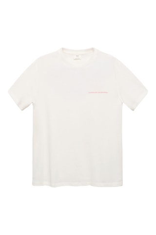 T-shirt coton message - Blanc