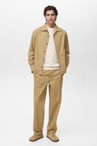 Surchemise coton poche - Beige