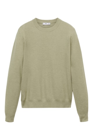 Pull-over maille coton microstructure - Vert pomme