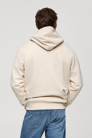 Sweater à capuche coton - Ecru