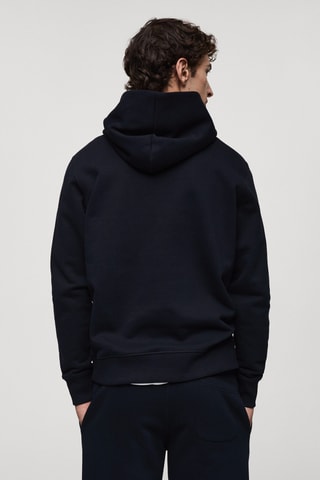 Sweater à capuche coton - Bleu marine