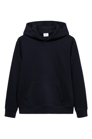 Sweater à capuche coton - Bleu marine