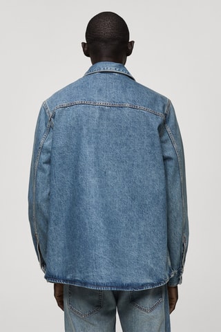 Surchemise jean poche - Bleu