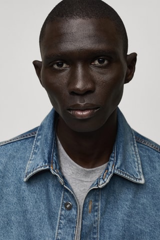 Surchemise jean poche - Bleu