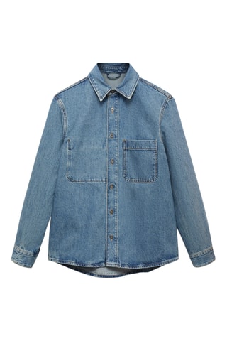 Surchemise jean poche - Bleu