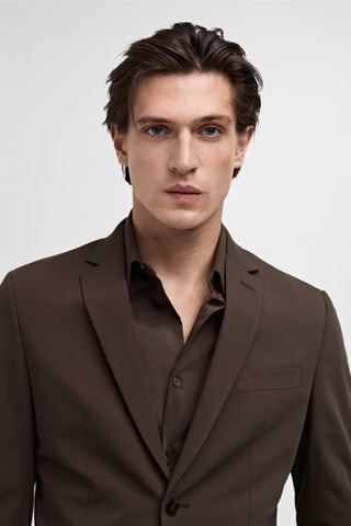 Veste costume París super slim-fit - Marron