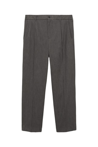 Pantalon pinces straight-fit - Gris