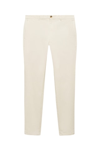 Pantalon Barna slim-fit en sergé - Ecru