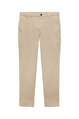 Pantalon Barna slim-fit en sergé - Beige