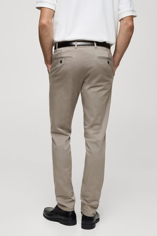 Pantalon Barna slim-fit en sergé - Gris