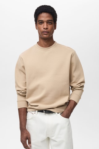 Sweat-shirt coton regular-fit - Marron