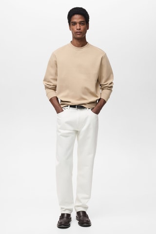 Sweat-shirt coton regular-fit - Marron