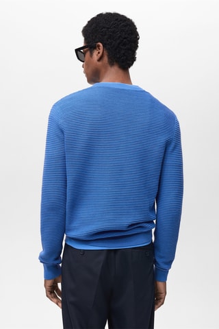 Pull 100 % coton tressé - Bleu