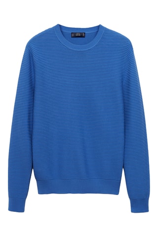 Pull 100 % coton tressé - Bleu