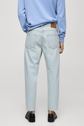 Jean court coupe carotte - Bleu délavé