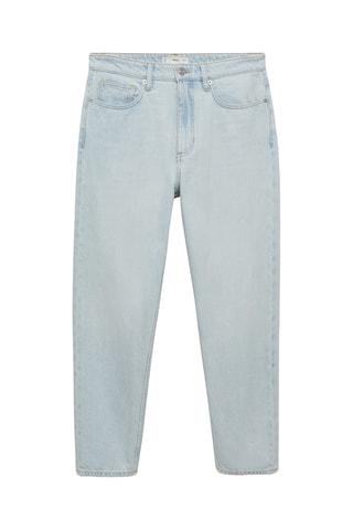 Jean court coupe carotte - Bleu délavé