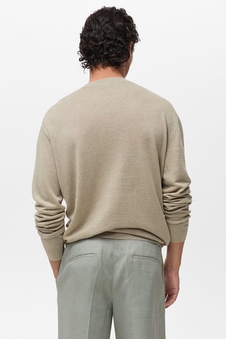 Pull fluide 100 % lin - Marron