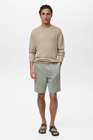 Pull fluide 100 % lin - Marron