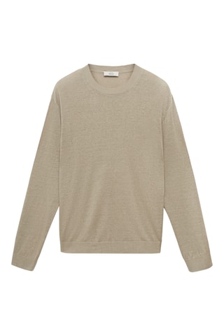 Pull fluide 100 % lin - Marron