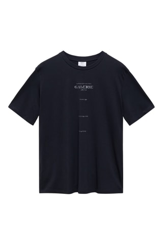 T-shirt imprimé manches courtes - Bleu marine