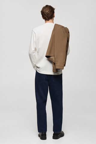 T-shirt manches longues regular-fit - Blanc