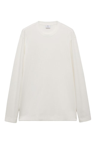 T-shirt manches longues regular-fit - Blanc