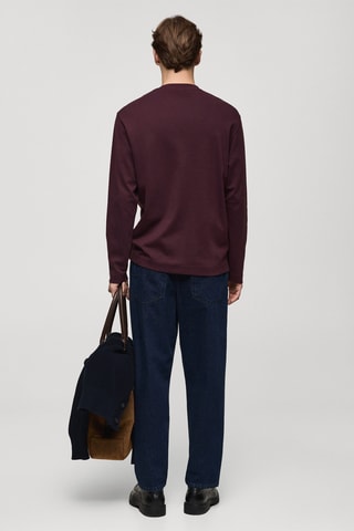 T-shirt manches longues regular-fit - Bordeaux